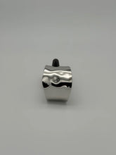 Drip Lock Silver Statement Bangle